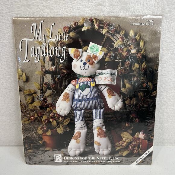 Vtg My Little Tagalong DOUGLAS DOG 8709 Cross Stitch Designs For The Needle NEW - Picture 2 of 11